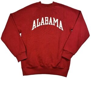 VTG Mens Alabama Pullover Shirt Sweater Crimson Roll Tide NCAA Soffe Sweats Med